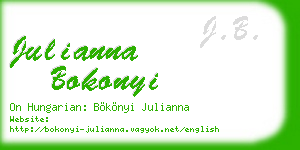 julianna bokonyi business card