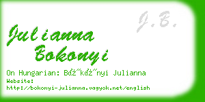 julianna bokonyi business card
